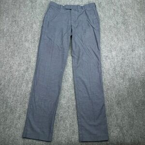 Charles Tyrwhitt Dress Pants Mens 32x34 Blue Slim Fit Non Iron Cotton Blend